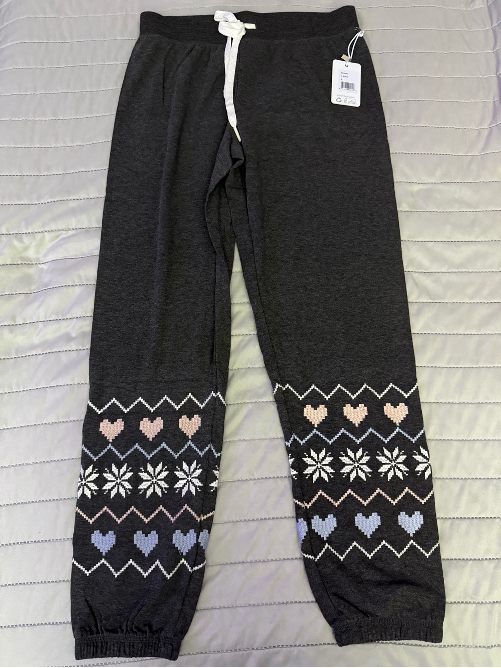 PJ Salvage Summit View jogger pants in Heather Slate gray, women’s size Small
